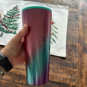 Starbucks Iridescent Purple and Teal Tumbler